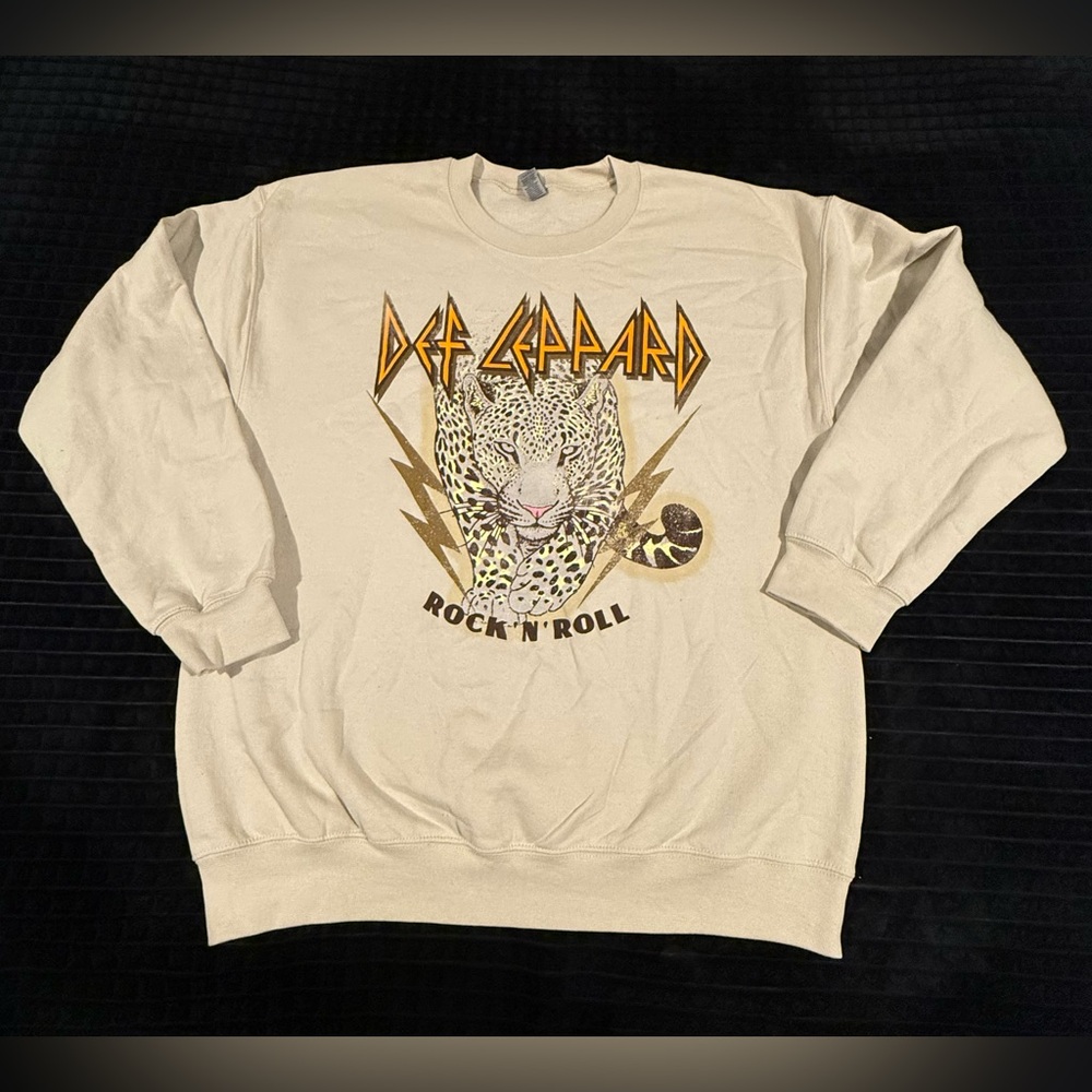 Def Leppard Concert Tour Band Sweatshirt Size L Unisex